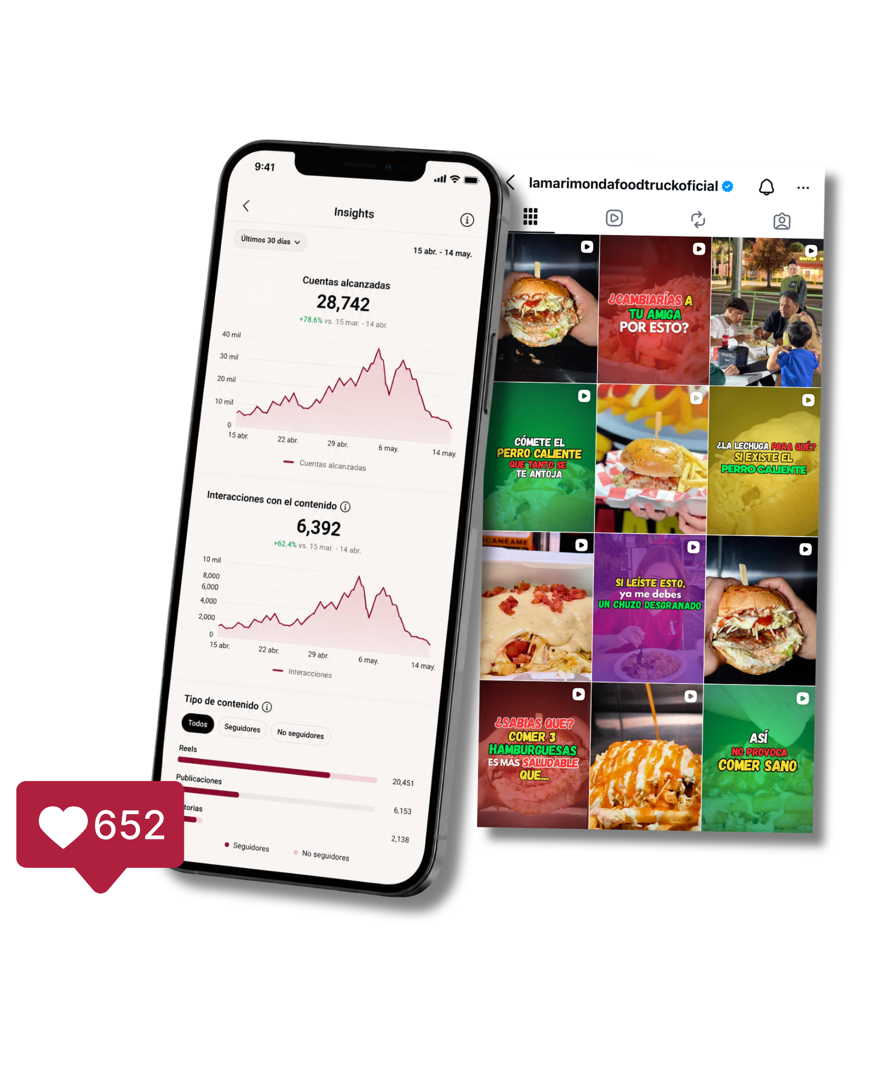 Segunda parte del portafolio visual de Nexigital con resultados y contenido para marcas locales